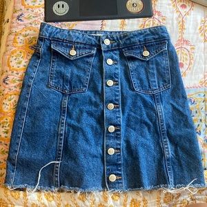 Zara blue denim skirt
